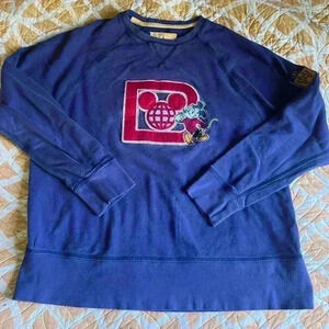 Disney Parks Retro 1971  Blue Crew Neck Spirit Sweatshirt Women’s Sz 2XL